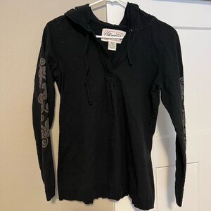 Aventura Black Fitted Long Sleeve Hoodie